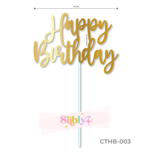 Cake topper Happy Birthday CTHB-003