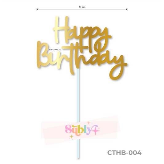 Cake topper Happy Birthday CTHB-004
