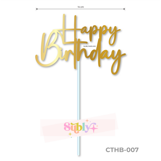 Cake topper Happy Birthday CTHB-007
