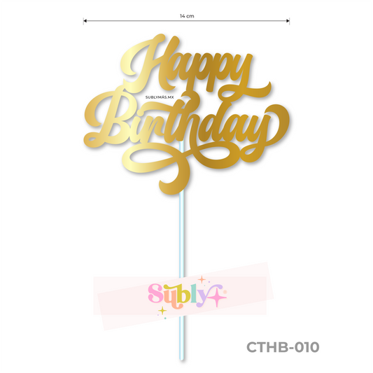 Cake topper Happy Birthday CTHB-010